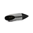 thumbnail image 4 of BLISSFUL STEP Women's Ankle Boots Pointed Toe Stiletto Heels Houndstooth Plaid Zip-Up Boots Black Houndstooth 7, 4 of 7