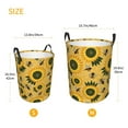 thumbnail image 3 of Fuzoiu Bees and Sunflowers Print Circular Hamper,Laundry Basket with Handle,Collapsible Laundry,Dirty Clothes Storage Basket,for Bedroom Bathroom Dorm Living Room-Small, 3 of 6