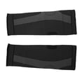 thumbnail image 2 of 1 par de rodilleras deportivas de punto extendido, protector de presión, transpirable, patrón de 2 corrugaciones, color negro, L 46 cm, 2 of 15