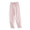 thumbnail image 2 of Axiiglly Plaid Pajama Pants for Women Casual Comfy Elastic Waist Pajama Bottoms Loose Sleepwear Full Length Pants with Pockets, 2 of 9