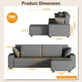 thumbnail image 2 of 96" Cloud Couch Sectional Modular Sofa, Deep Seat Comfy Cloud Couch Chenille Memory Foam Sofa Modular Couches for Living Room Bedroom, No Assembly Required, 2 of 8