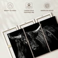 thumbnail image 6 of Elephant Stock Brindle Rodeo Bull Wall Art - Horizontal Multi Panel Canvas - Living Room Wall Decor - Animal Multi Panel - Black And Gray Decor By Julie Chapman - 38" x 24", 6 of 8