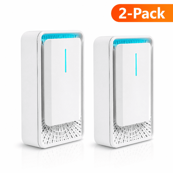 Plug in Air Purifier for Home, Negative Ion Generator & Odor Reducer for Smoke, Pets and Dust, Ultra-Quiet Ionic Air Purifier for Bedroom, Kitchen and Office, White