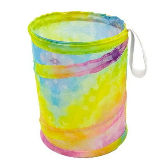 Women's Tie-Dye Floral Print Univeral Collapsible Bucket Hanging Trash Can for Cars