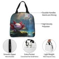 thumbnail image 3 of Yiaed Pond Cute Axolotl Print Insulated Lunch Bag Reusable Cute Tote Lunch Box, Leakproof Cooler Lunch Bags for Work Office Travel School Picnic, 3 of 5