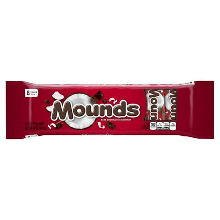 Mounds Snack Size Candy Bars, 4.8 Oz., 8 Count