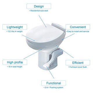 Magic Flush Eco-Friendly One Piece Toilet with a Siphonic Action Dual -  Whitehaus Collection