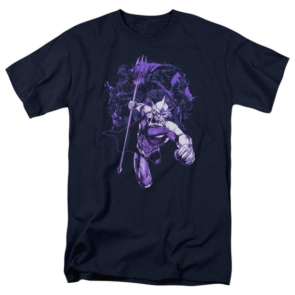 Aquaman Movie Evil Doers S/S Adult 18/1 T-Shirt Navy