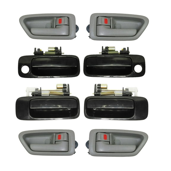 Brand NEW For 1997-2001 Toyota Camry Outside Black and Inside Sage Door Handle 8PCS Set 97 98 99 00 01