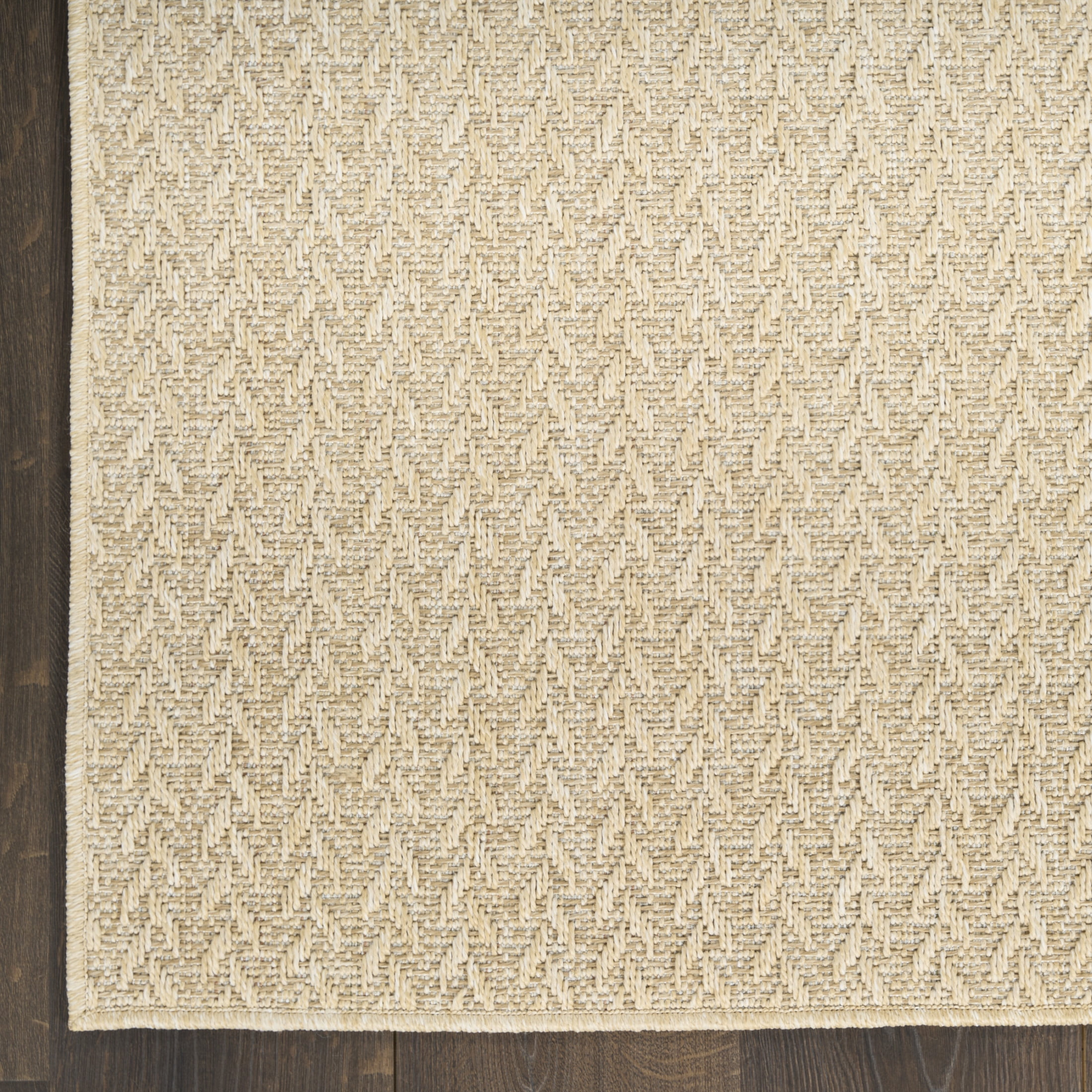Nourison Tulum 2'2" x 10' Cream Outdoor Rug