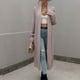 thumbnail image 2 of Cárdigan Para Mujer Otoño Cárdigans Largos Moda Manga Larga Color Sólido Tops Sueltos Blusa Suéter Odeerbi  ODB176674, 2 of 5
