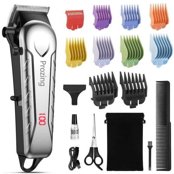 Prozing Hair Clippers for Men, Professional Cordless Barber Clippers Trimmer with 10 Combs, Haircut Gift for Him