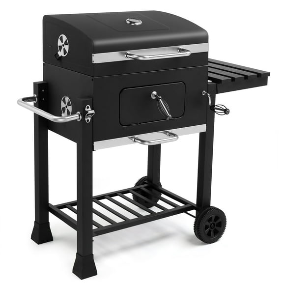 Ktaxon BBQ Grill Outdoor Charcoal Grill Smoker for Patio Backyard,Black