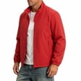 thumbnail image 5 of FRSASU Men's Lightweight Windbreaker Jacket Stand Collar Zip Side Pocket Elastic Cuff Casual office Coat Red, 5 of 7
