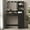 Black, variant on Vanity Desk with Mirror & Light, 1 Large Drawer, 3 Level Storage Dresser, 3 Shelves, 12 Lights with 3 Lighting Modes, Adjustable Brightness, Particle Board, Bedroom Dressing Table