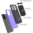 thumbnail image 3 of Case for Galaxy A22 5G,Military Grade [Built-in Kickstand] with Card Holder Dual-Layer Design Heavy Duty Shockproof Protection Phone Case for Samsung Galaxy A22 5G/Boost Celero 5G (Purple), 3 of 18