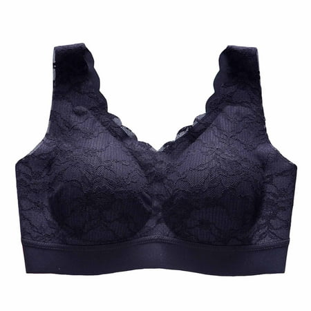 

EchfiProm 2023 Vintage Fabric Women s Seamless Lace Latex Sports Bra Comfortable Breathable Base Top Underwear Indoor & Ourdoor Use Valentine Gift
