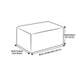thumbnail image 2 of Rectangle Knitting Ottoman Slipcovers Stretch Ottoman Cover Footstool Pouf Cover-Coffee color-1 Piece, 2 of 7