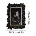 thumbnail image 3 of 4x6 Vintage Picture Frame, Antique Black Ornate Photo Frame, for Tabletop and Wall Display, Decorative Floral Design Retro Home Decor, Old Fashioned Photo Gallery Art, 3 of 8