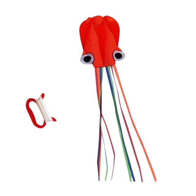 Fiudx Cometa de Pulpo, Diseño Fácil de Volar, Material de Nailon Duradero, Perfecta para Divertirse Al Aire Libre, Actividades En La Playa y El Parque, Gran Idea de Regalo, 3 M de Largo, Incluye Tabl