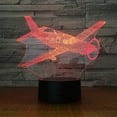 thumbnail image 2 of YSITIAN 3D Plane Aircraft Night Light Lamp Illusion 7 Color Changing Touch Switch Table Desk Decoration Lamps Led Christmas Gift with Acrylic Flat ABS B E1116-234, 2 of 6