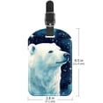 thumbnail image 6 of Square 2Pack PU Leather Galaxy Polar Bear Cruise Luggage Tag with Privacy Cover and Name ID Tag for Travel Handbags Backpacks Luggage Tags, 6 of 6