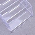 thumbnail image 3 of 1Pc Portatarjetas de visita transparente Estuche de almacenamiento de tarjetas de escritorio creativas Suministros de oficina (tres celosías), 3 of 5