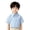 Sky Blue #46, variant on Boy's Summer Dress Shirt Classic Short Sleeve Button Down School Uniform Comfortable Breathable Casual T-Shirt with Chest Pocket, 110