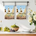 thumbnail image 3 of Gnomes Sunflower Kitchen Towels Set of 3, Elegant Pastoral Summer Botanical Wooden Absorbent Dish Towels for Kitchen, Microfiber Hand Towel, Quick Drying Tea Towel for Cleaning Decorative Dishcloths, 3 of 7
