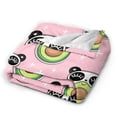 thumbnail image 2 of Kll Fleece Blanket Plush Throw Blanket Panda Avocado,Soft Fuzzy Cozy Flannel Blanket For Couch Sofa Bed.(50"X40"), 2 of 9