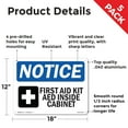thumbnail image 2 of First Aid Kit AED Inside Cabinet OSHA Notice Aluminum Sign 18 Inch x 12 Inch - 5 Pack, 2 of 8