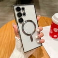 thumbnail image 3 of Electroplated With Magsafe Case For Samsung Galaxy S24 S23 S22 S21 Note 20 Ultra S23 FE Magnetic Protection Lens Film Soft Cover, 3 of 5