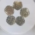 thumbnail image 2 of EOEMY 10Pcs 28mm Natural Gray Black Shell Bauhinia Flower Mother Of Pearl Charms Beads, 2 of 6