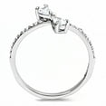 thumbnail image 2 of High polished (no plating) Stainless Steel Ring with AAA Grade CZ in Clear for Women Style DA139, 2 of 4