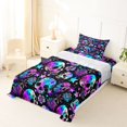 thumbnail image 5 of Homewish Happy Halloween Twin Sheets,Multicolor Gradient Skull Bedding,Green Purple,3 Pieces,1 Fitted Sheet and 1 Pillowcase, 5 of 6