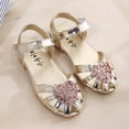 thumbnail image 4 of Bmnmsl Girls Sandals Casual Light Cool Love Sequin Monochrome Flat Shoes, 4 of 6