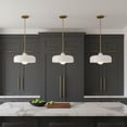 thumbnail image 3 of 83497LCB-CO Lark Maisie - 10W 1 LED Medium Pendant-6.75 Inches Tall and 15 Inches Wide-Lacquered Brass Finish-White Glass Color, 3 of 7