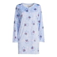thumbnail image 6 of Disney Women's Stitch Velvet Henley Sleepshirt and Plush Socks Set, 2-Piece, Sizes XS-3X, 6 of 6