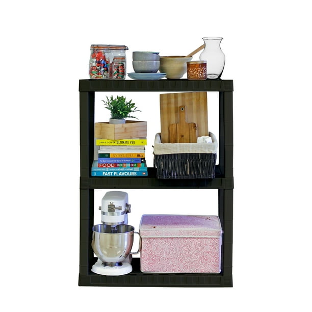 Étagère Métal 5 Niveaux Sans Boulons - 180x150x70cm - Noir - Neuf