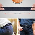 thumbnail image 6 of Belt for Men 2Pack,Mens Gift Stretch Braided Web Belt Elastic for Casual Golf Jeans,1 3/8", 6 of 9