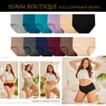 thumbnail image 2 of Sunm Boutique Plus Size Women’s Cotton High Waisted Underwear, 5-Pack Full Coverage Briefs, Tummy Control Breathable Panties, 2 of 7