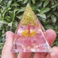thumbnail image 1 of Mini pirámide de cristal natural, generador de energía, cuarzo, amatista, curación espiritual, cristal, chakra, pirámide de resina, 1 of 6
