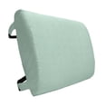 thumbnail image 1 of Green Lumbar Pillow, Retro Style Themed Pattern with Little White Polka Dots Pastel, Soft Back Cushion for Office Chairs with Adjustable Straps, 14" x 13", Mint Green White, by Ambesonne, 1 of 7