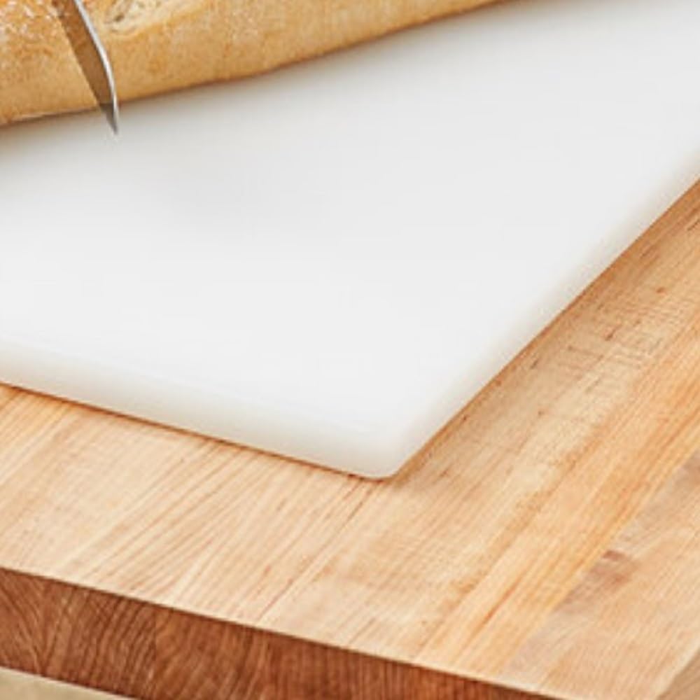 TrueCraftware- 18" x 24" x 3/4" White Plastic Utility Cutting Board- Non-Skid Thick Plastic Chopping Board Cutting Boards for Meat Vegetables Dishwasher Safe Home Kitchen and Restaurants
