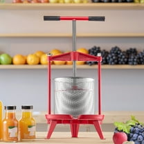 KFFKFF 3.69 Gal/14L Fruit Wine Press Stainless Steel Basket Wine Making Press Cider Apple Grape Crusher Juice Maker Tool
