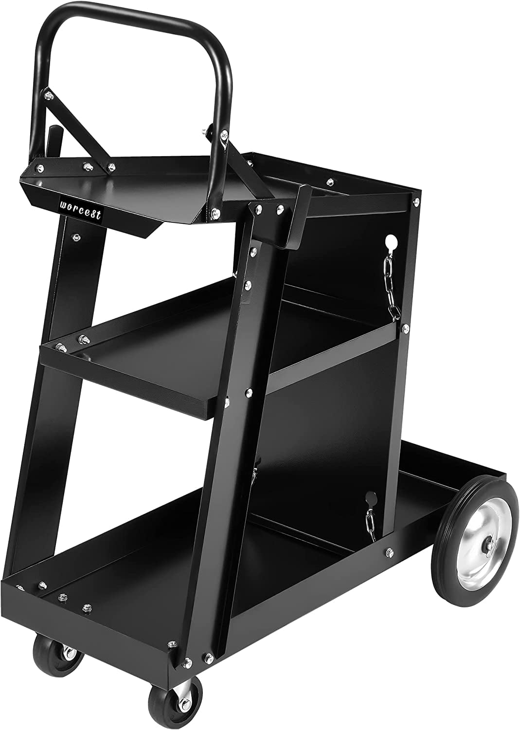 Lafati 3 Tier Welding Cart Large Storage with Storage Safety Chain