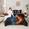 thumbnail image 4 of Homewish Music Guitar Bedding Comforter Set 2pcs for Female Men Adults,Abstract Musical Instrument Twin Comforter Sets Microfiber,Blue Orange Breathable Bedding Set,Ultra Soft Home Decor, 4 of 8
