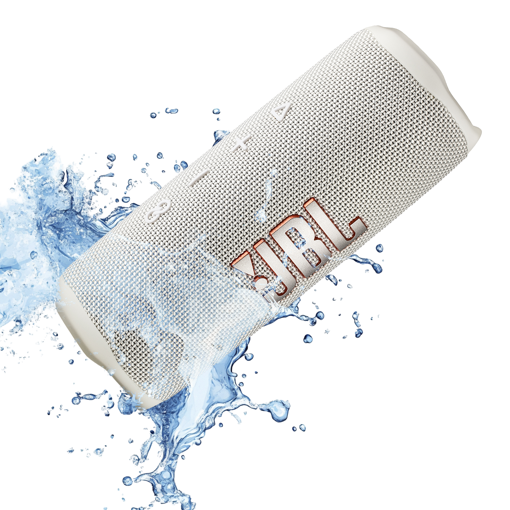 JBL Flip 6 Portable Bluetooth Speaker, IP67 Waterproof, Deep Bass, White Bundle with Travel Case (International Model)