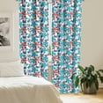 thumbnail image 2 of Ambesonne Birds Curtains, Branches and Little Birds, Pair of 28"x95", Multicolor, 2 of 5
