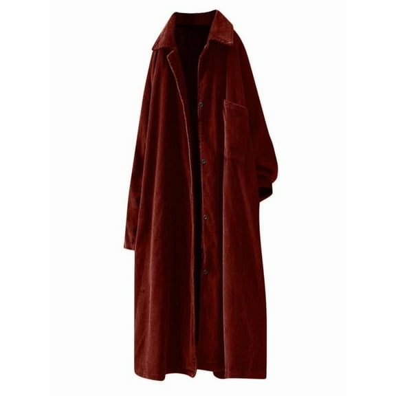 ameIAEA Womens Corduroy Shacket Jackets Long Sleeve Button Down Collar Casual Fall Coats with Pocket